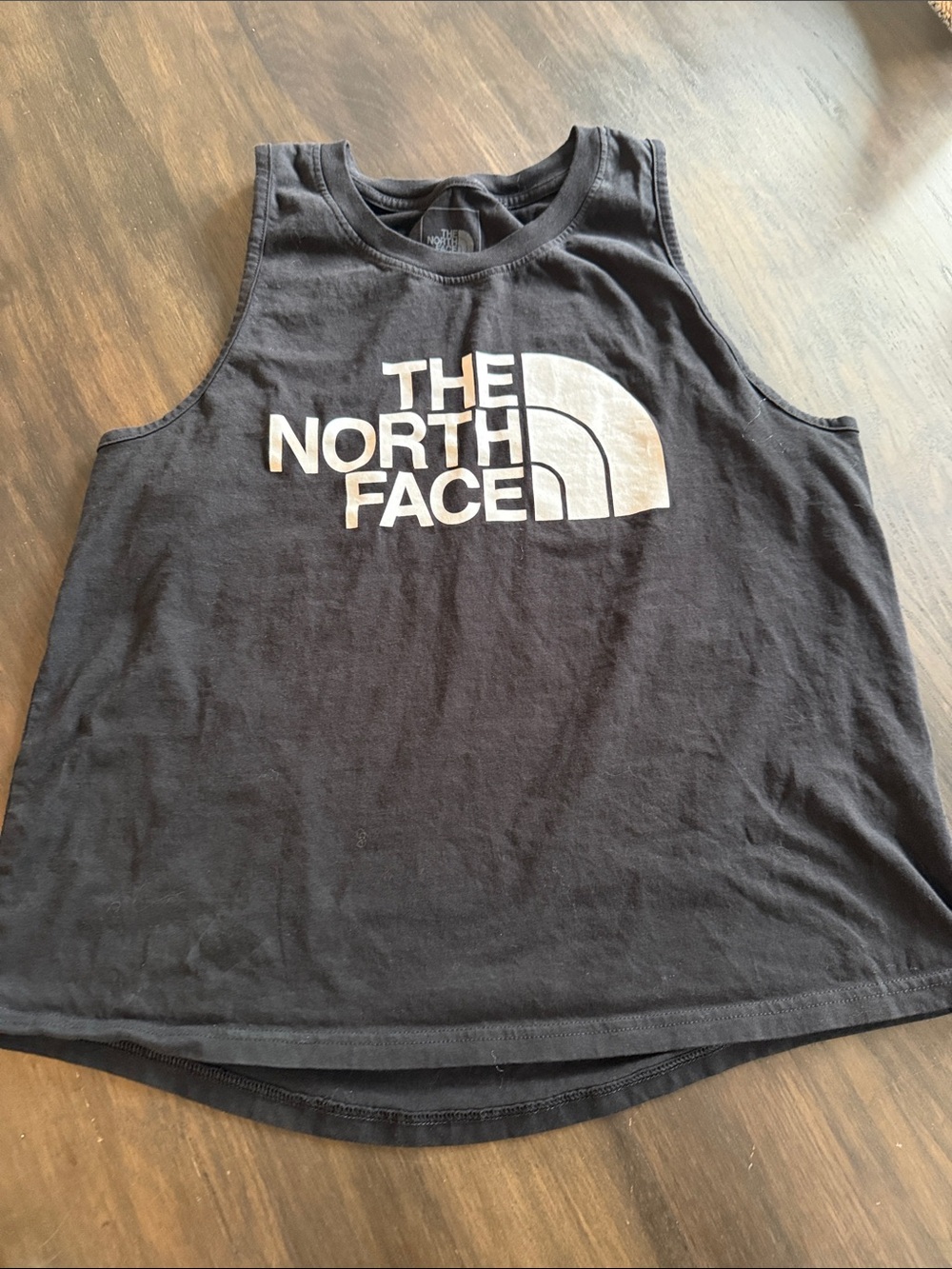 The North Face Black Tank Top with White Logo